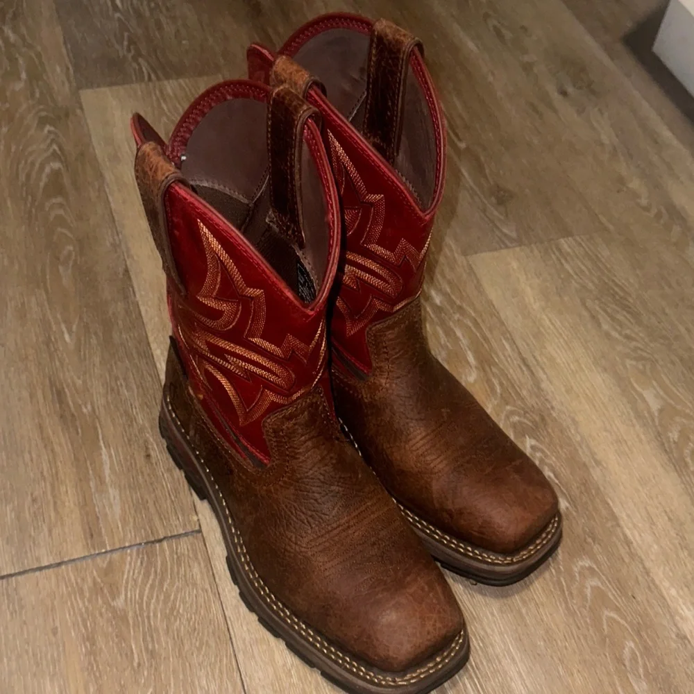 Cody James  Brown and Red Western Boots - Picture 1 of 6